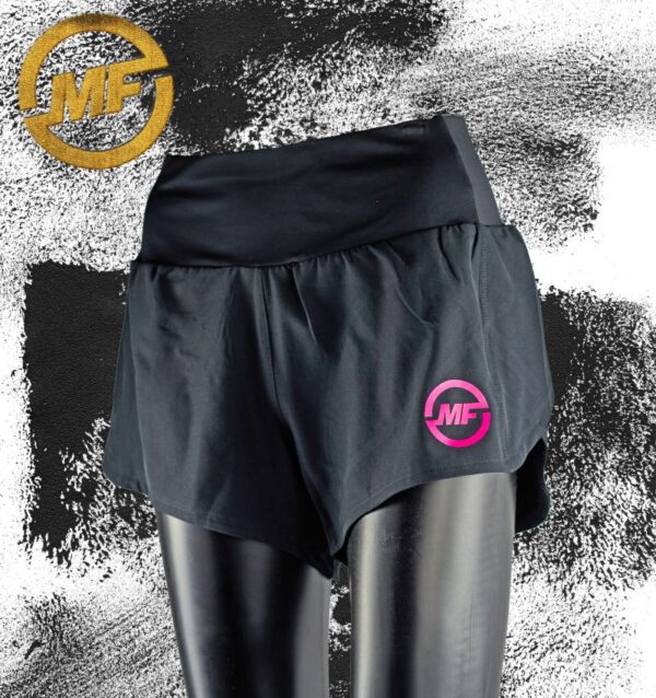 Black High Waist Shorts Built-in liner, With Pockets