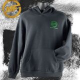 Marijuana Logo Black Hoodie Unisex - Image 2